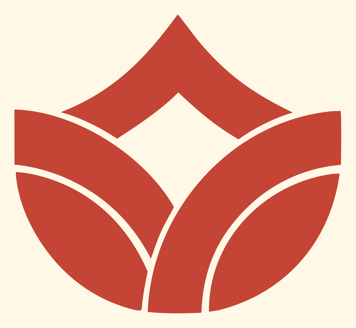 Lotus Crown Bold Emblem #fff8e7/#c44536