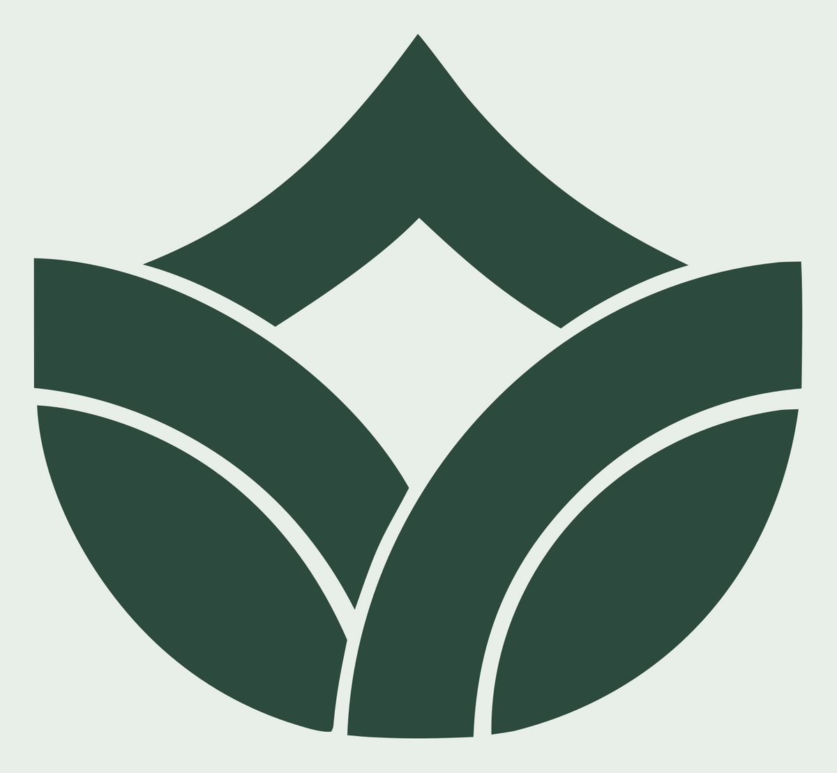 Lotus Crown Bold Emblem #e8efe9/#2d4a3e