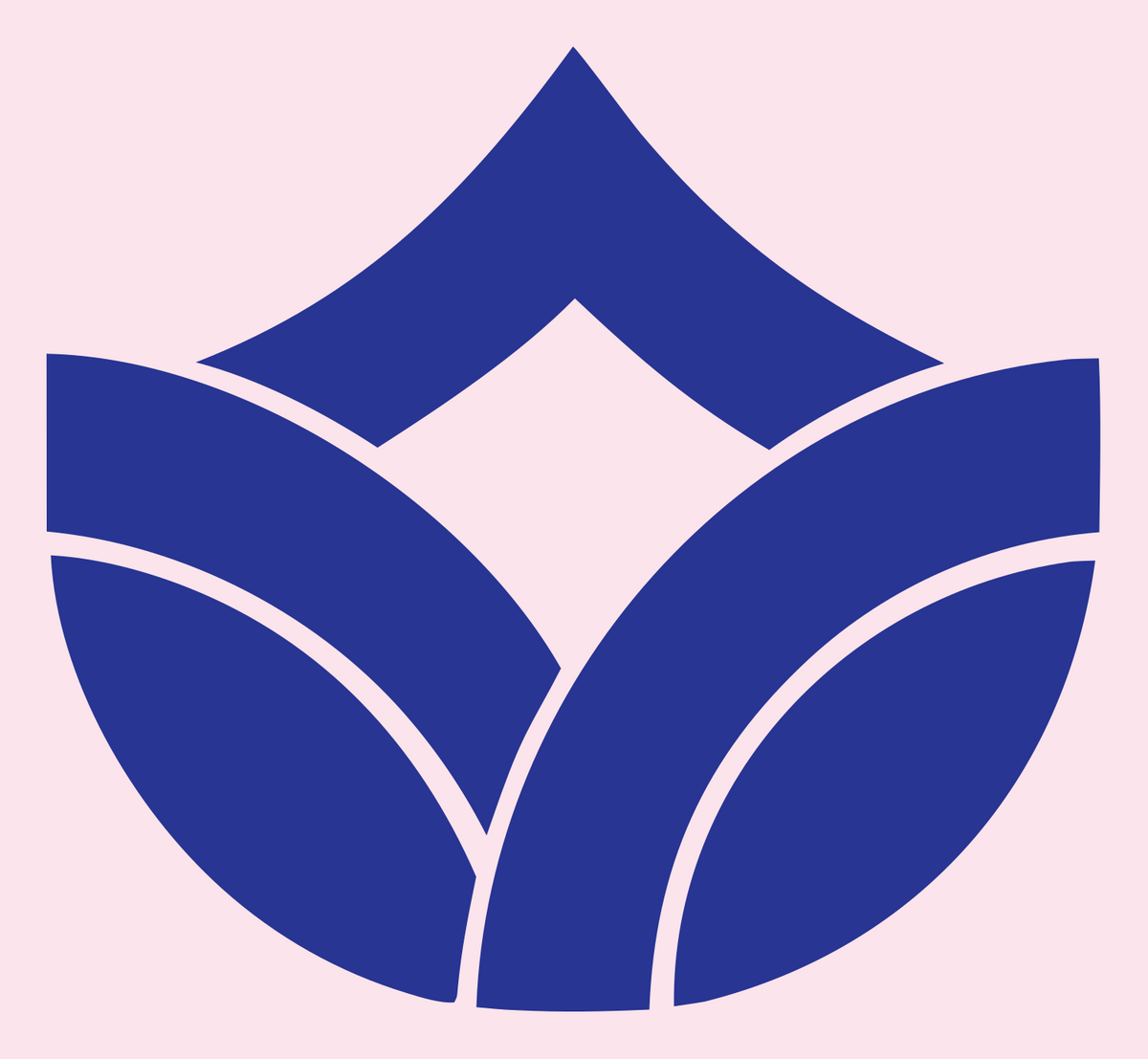 Lotus Crown Bold Emblem #fce4ec/#283593