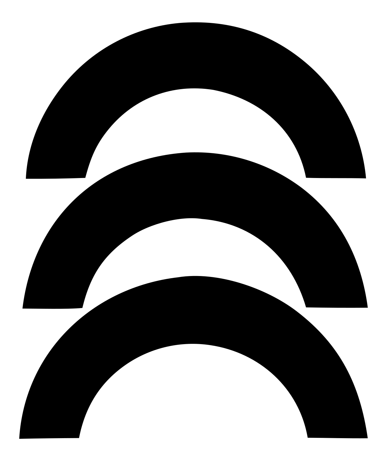 Triple Arch Crown Mark #ffffff/#000000