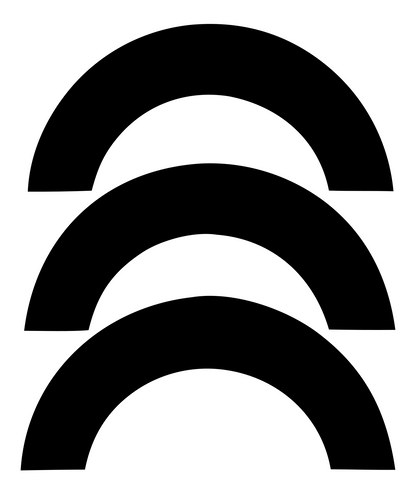 Triple Arch Crown Mark #ffffff/#000000