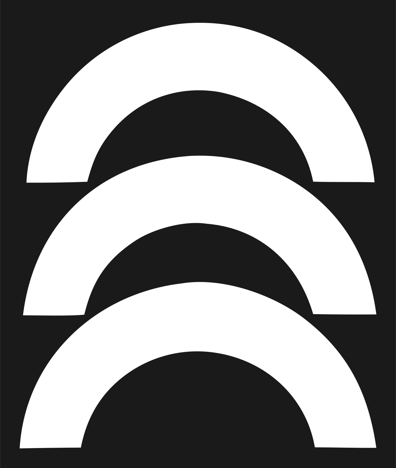 Triple Arch Crown Mark #1a1a1a/#ffffff