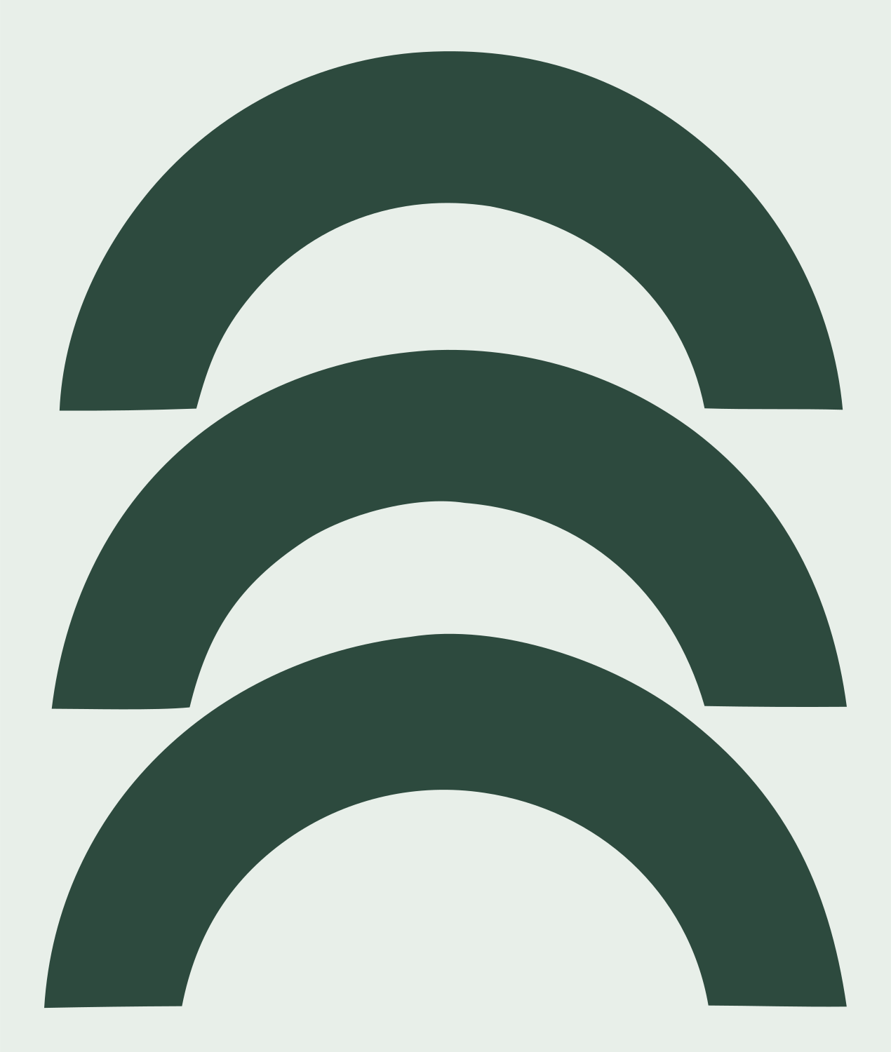 Triple Arch Crown Mark #e8efe9/#2d4a3e