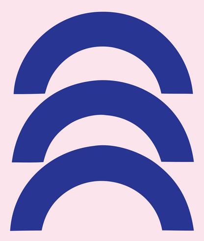 Triple Arch Crown Mark #fce4ec/#283593