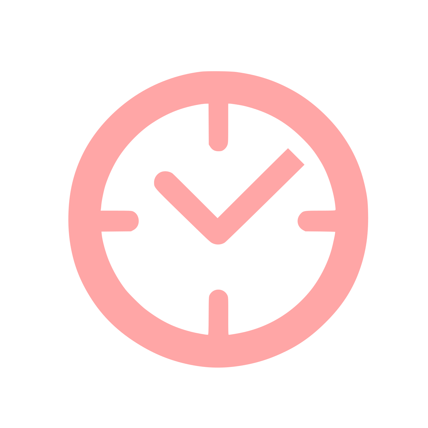 Circular Clock Logo #ffa6a6