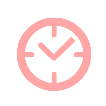 Circular Clock Logo #ffa6a6