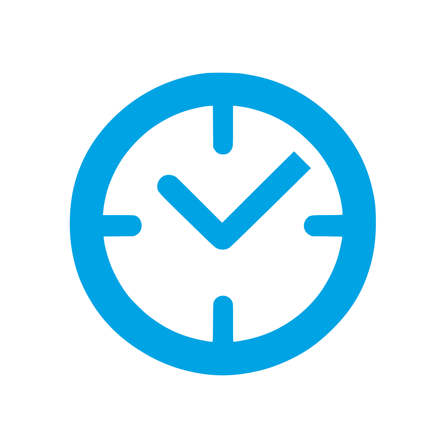 Circular Clock Logo #00a3e4