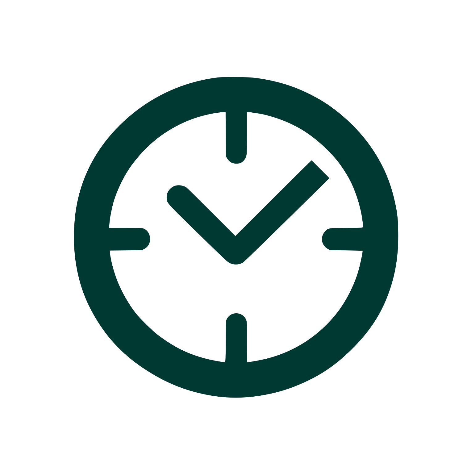 Circular Clock Logo #003932