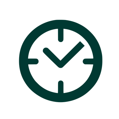 Circular Clock Logo #003932