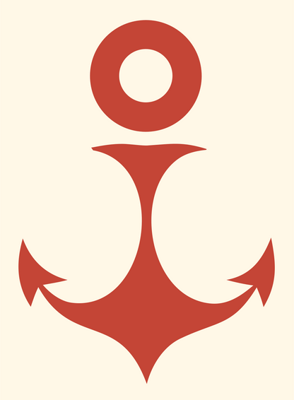Bold Anchor Maritime Icon #fff8e7/#c44536