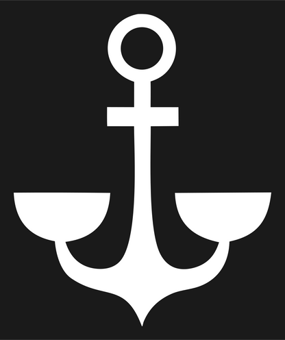 Geometric Anchor Crest #1a1a1a/#ffffff