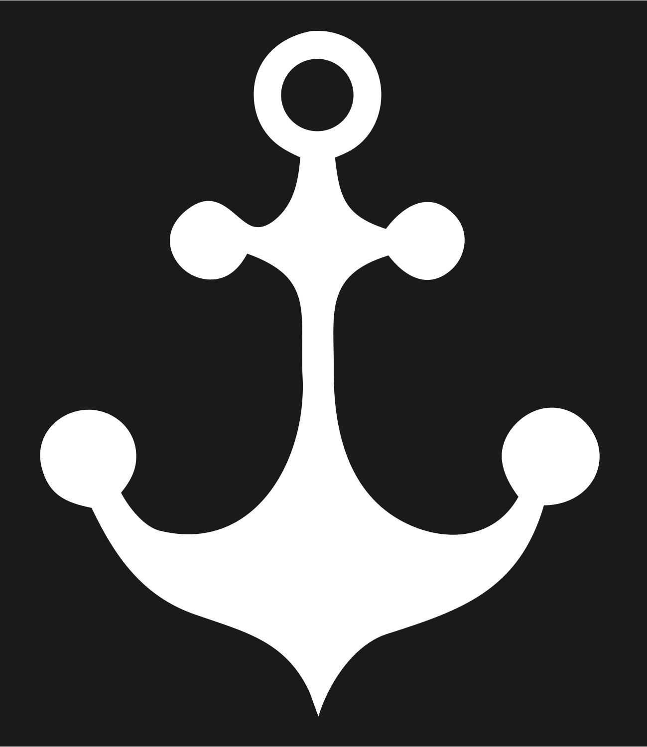 Bold Anchor Rounded Badge #1a1a1a/#ffffff