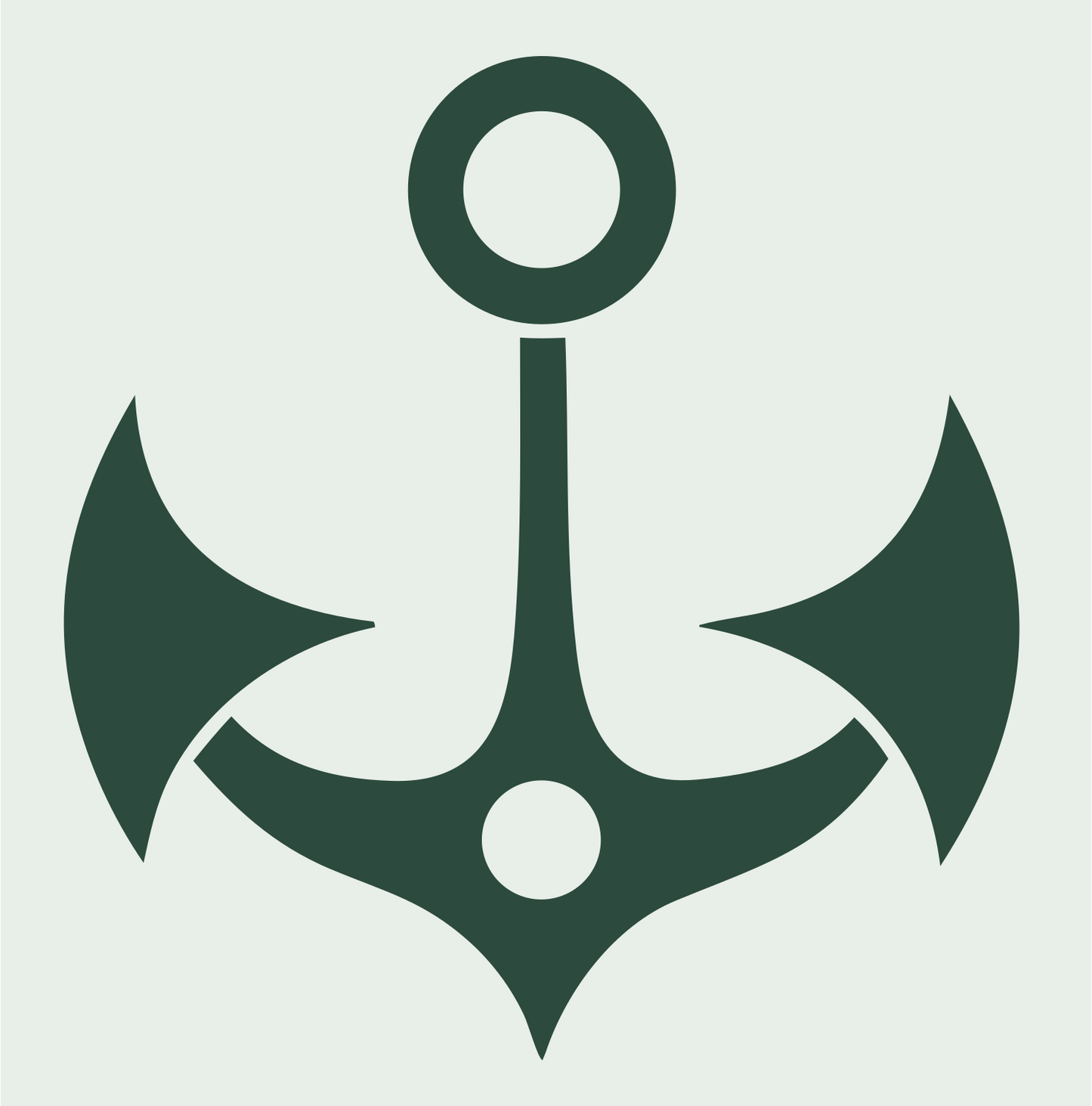 Bold Anchor Seafaring Logo #e8efe9/#2d4a3e