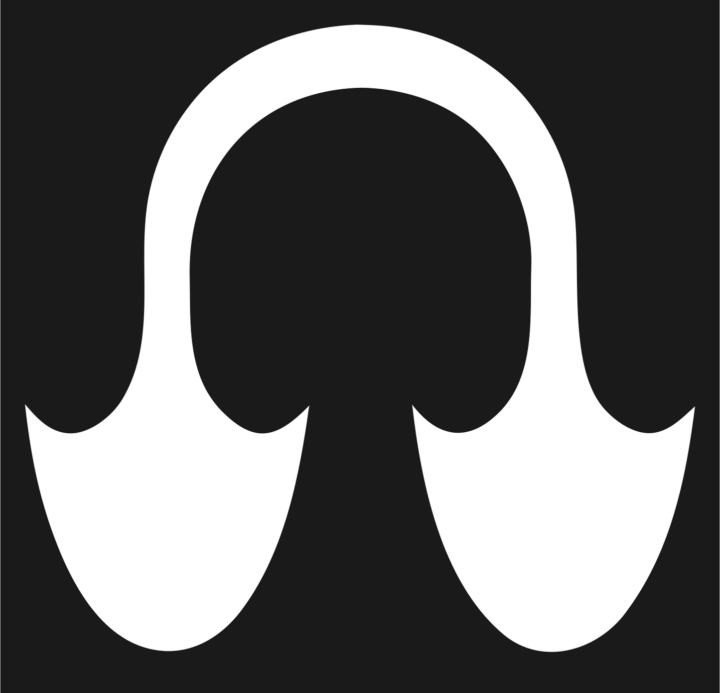 Monoline Anchor Curved Logo #1a1a1a/#ffffff