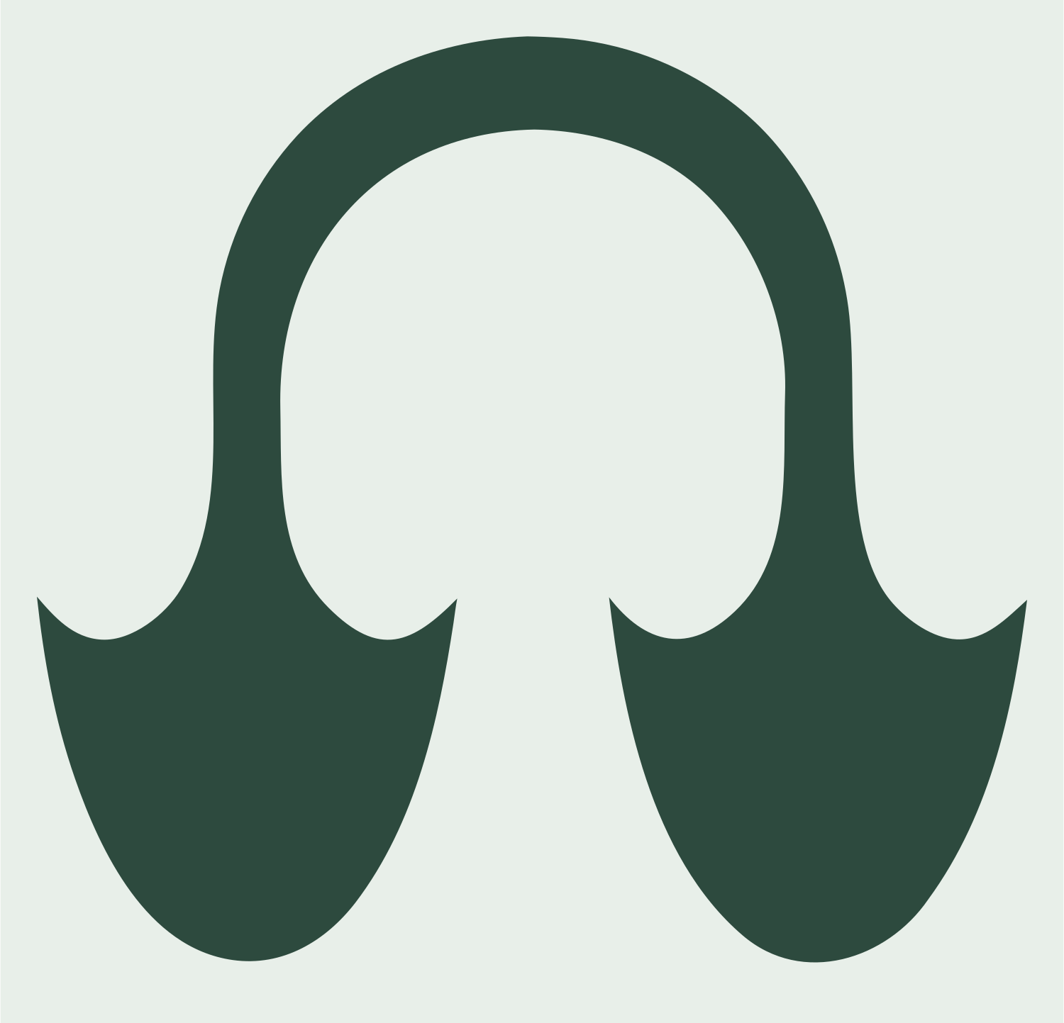 Monoline Anchor Curved Logo #e8efe9/#2d4a3e