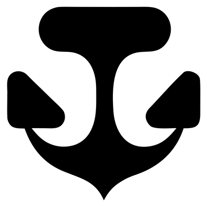 Bold Anchor Solid Mark #ffffff/#000000