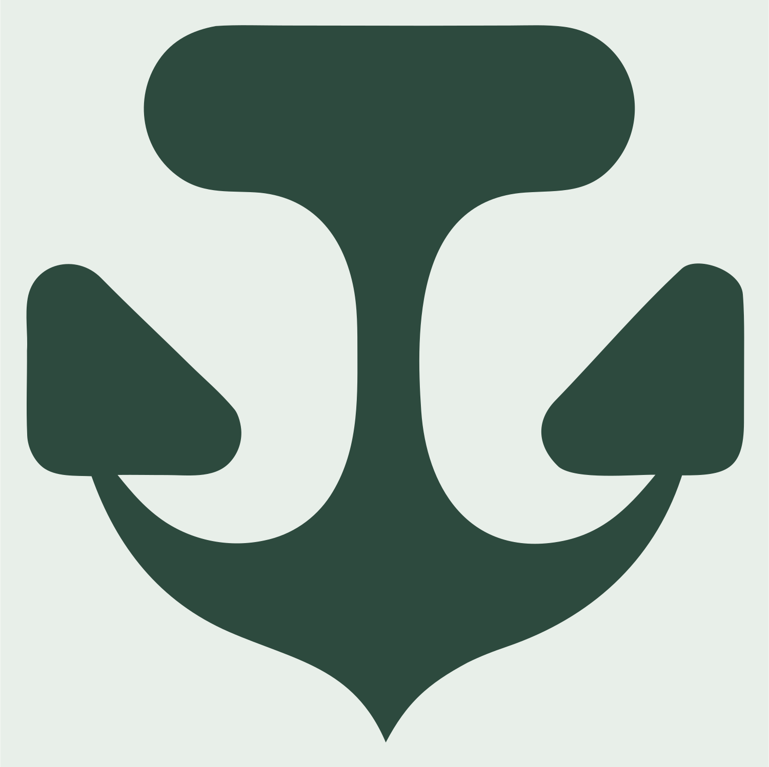 Bold Anchor Solid Mark #e8efe9/#2d4a3e