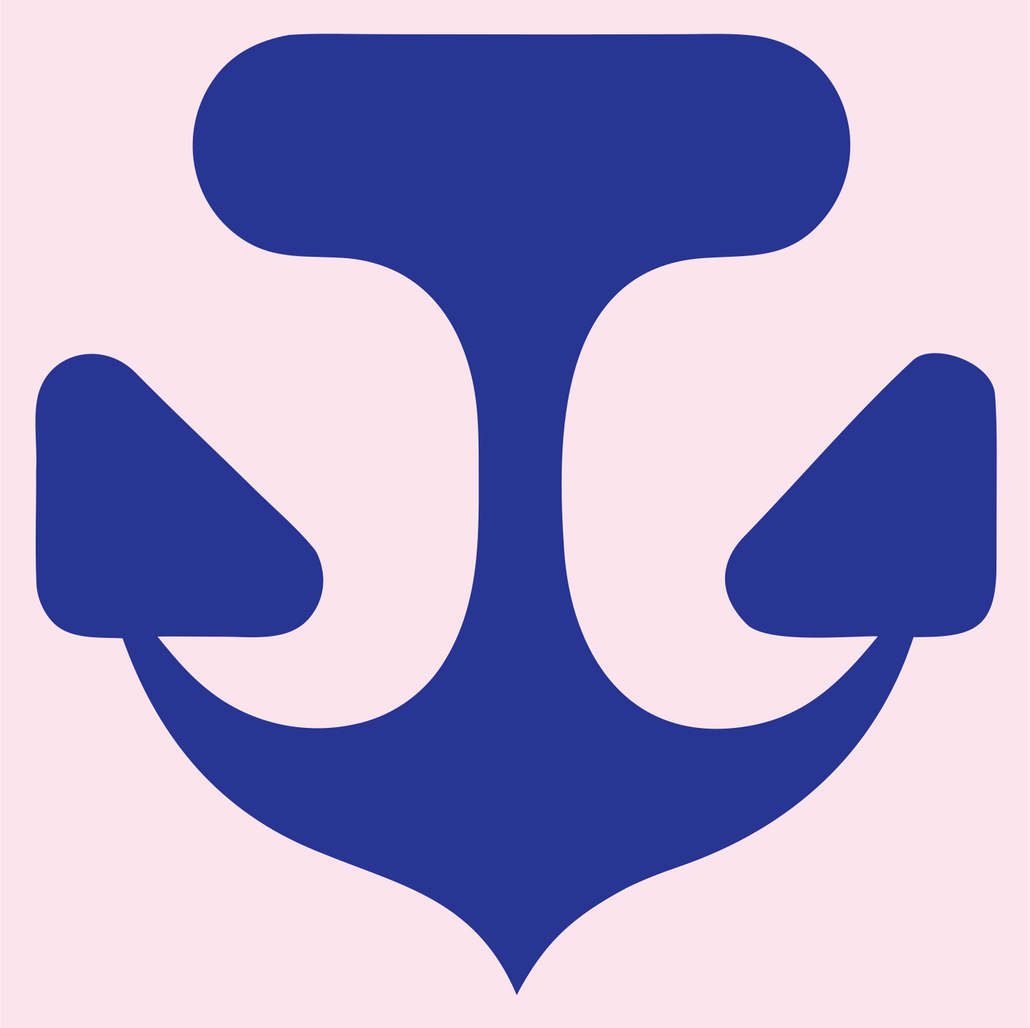 Bold Anchor Solid Mark #fce4ec/#283593