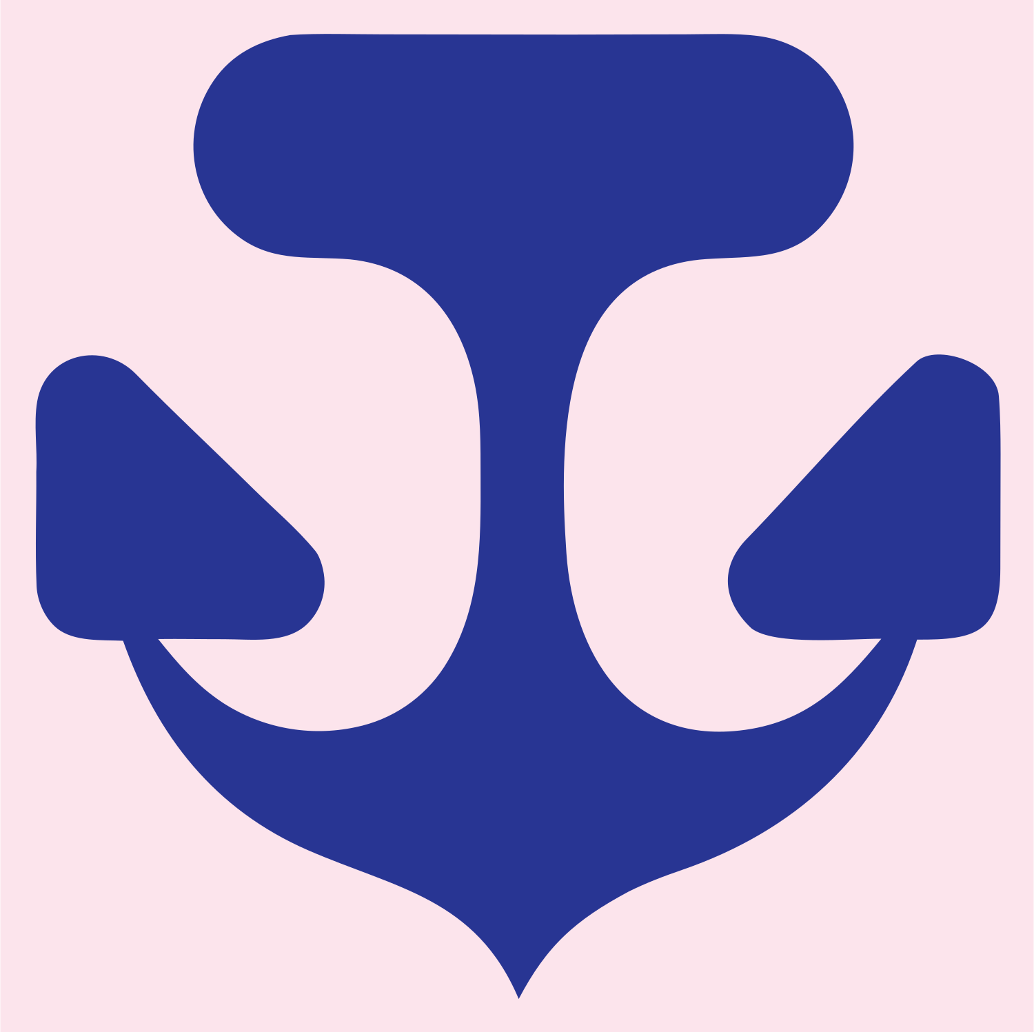 Bold Anchor Solid Mark #fce4ec/#283593