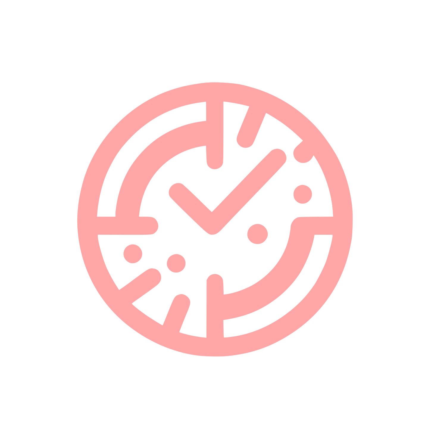 Abstract Clock Logo #ffa6a6
