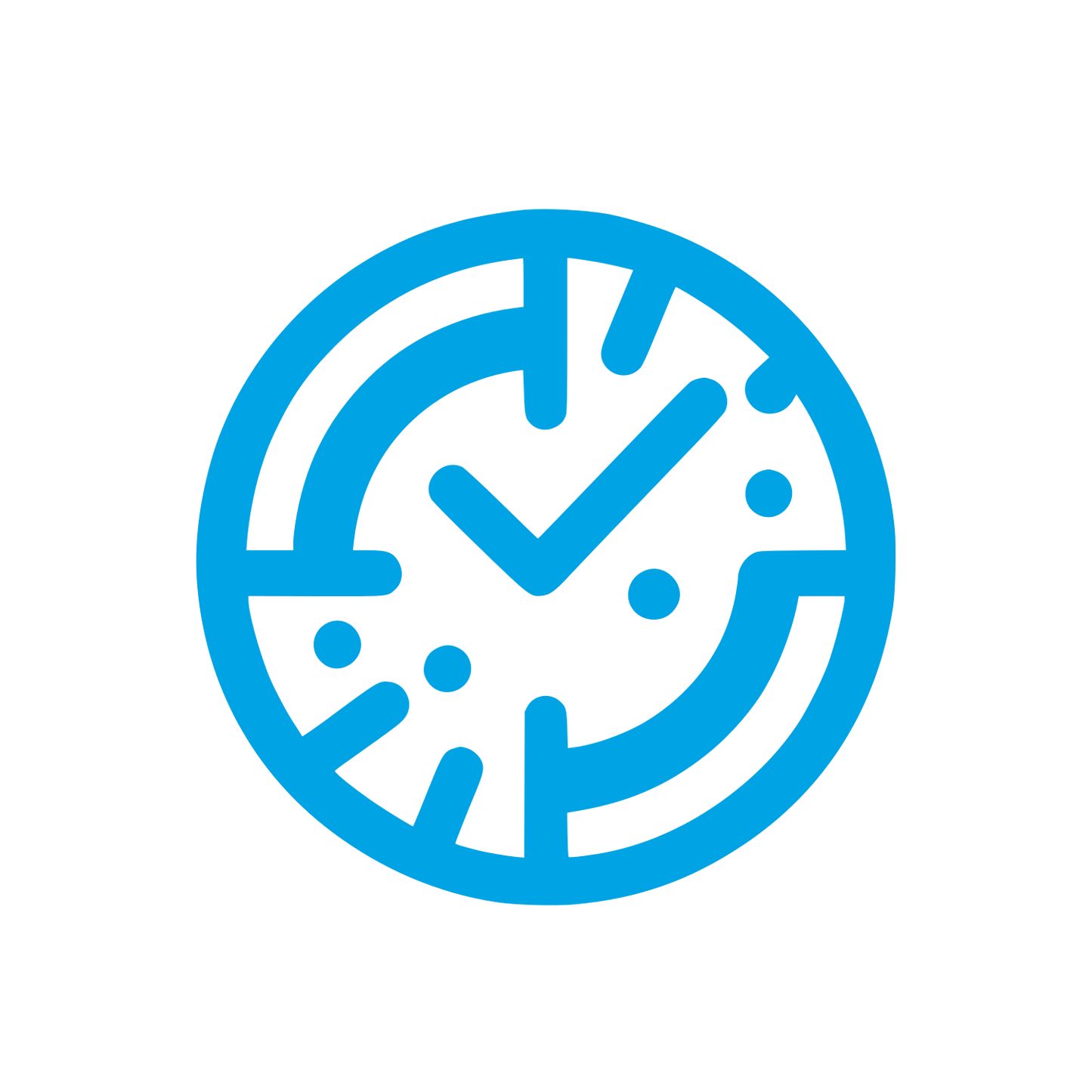 Abstract Clock Logo #00a3e4