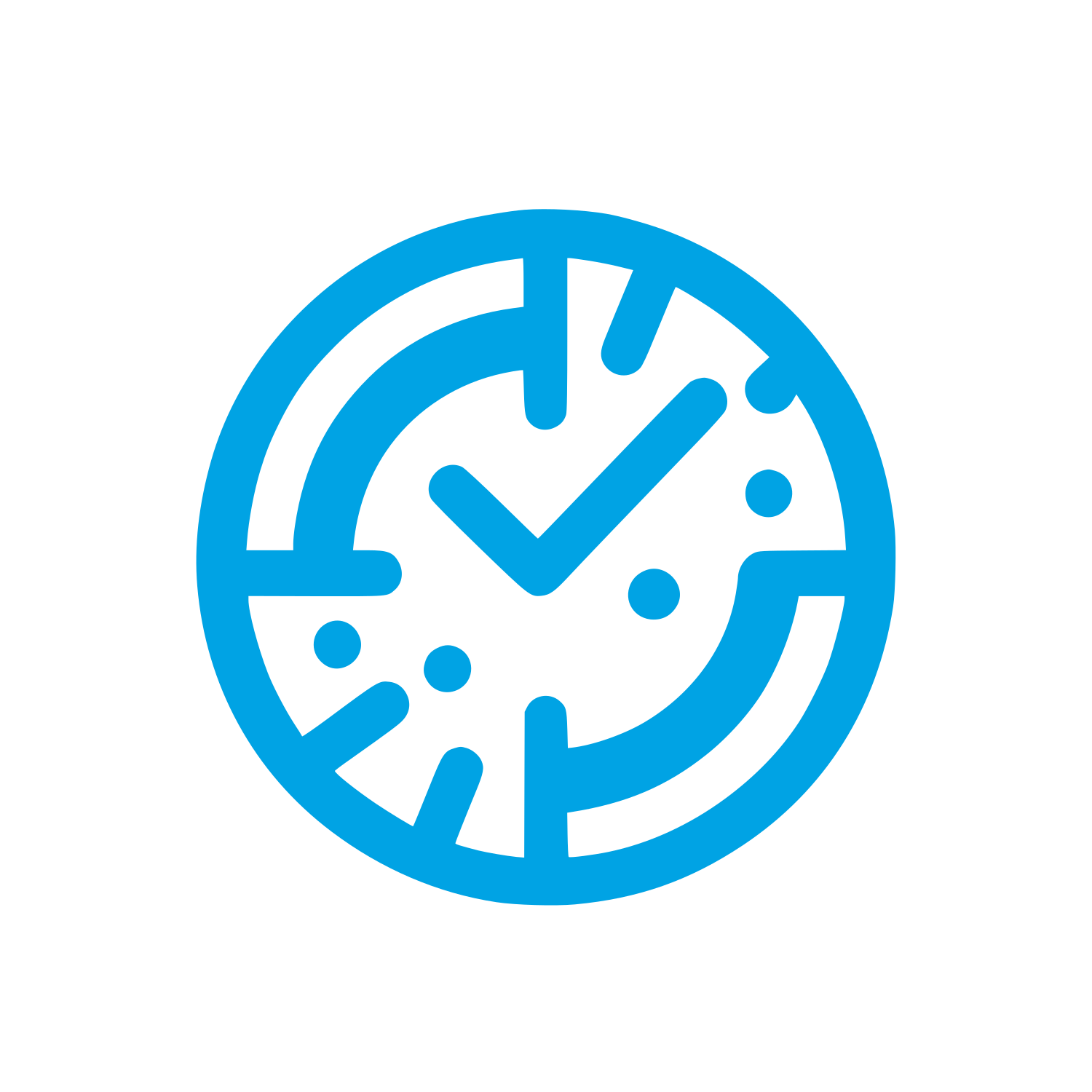 Abstract Clock Logo #00a3e4