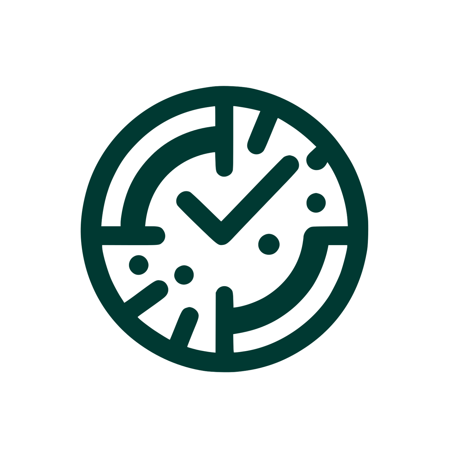 Abstract Clock Logo #003932