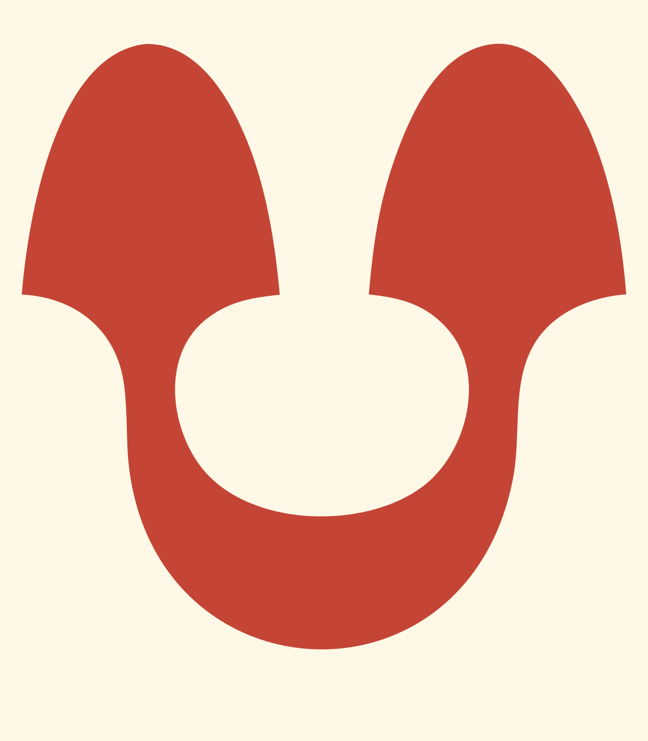 Horseshoe Anchor Symbol Mark #fff8e7/#c44536