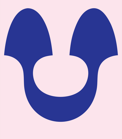 Horseshoe Anchor Symbol Mark #fce4ec/#283593