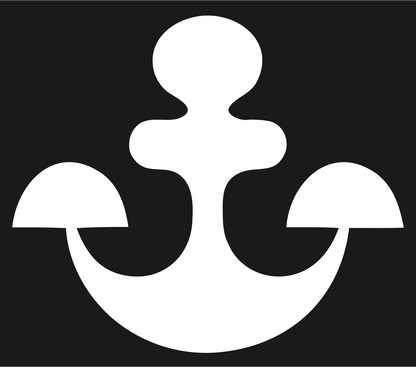 Rounded Anchor Minimal Logo #1a1a1a/#ffffff