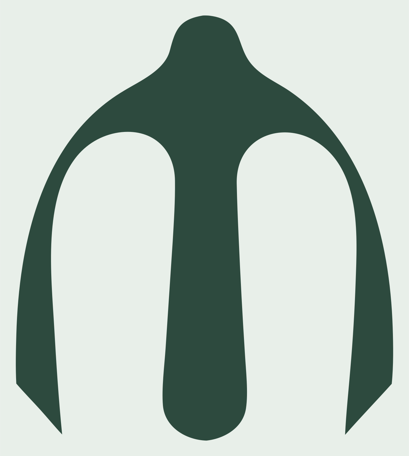 Anchor Crown Silhouette Emblem #e8efe9/#2d4a3e