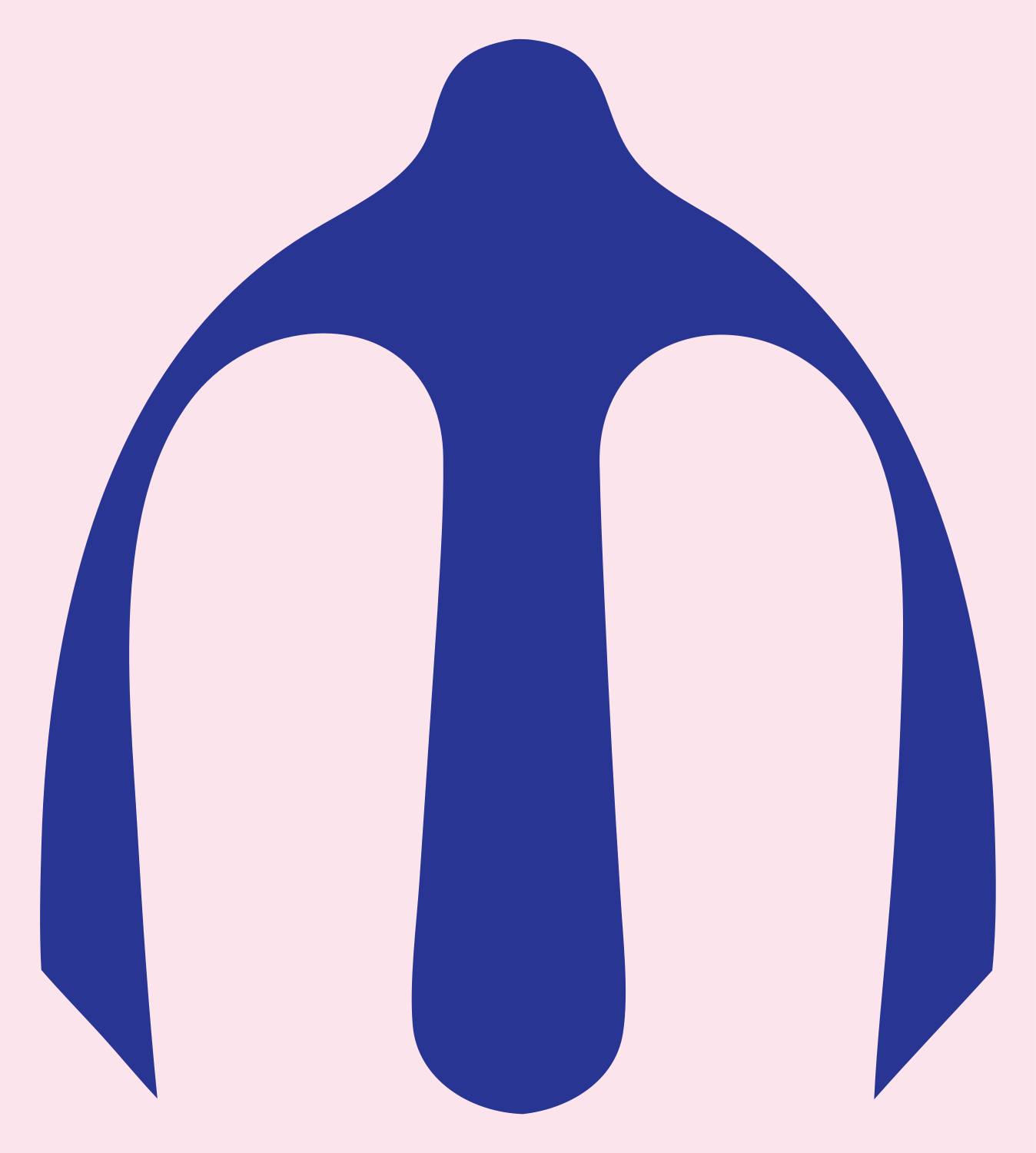 Anchor Crown Silhouette Emblem #fce4ec/#283593