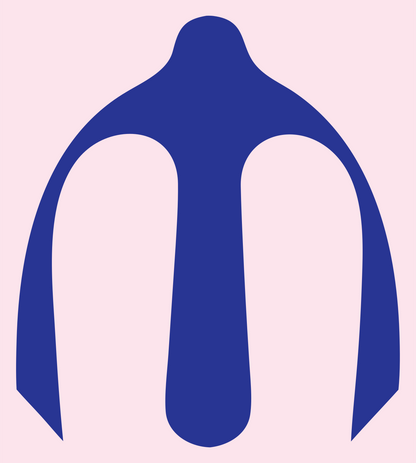 Anchor Crown Silhouette Emblem #fce4ec/#283593