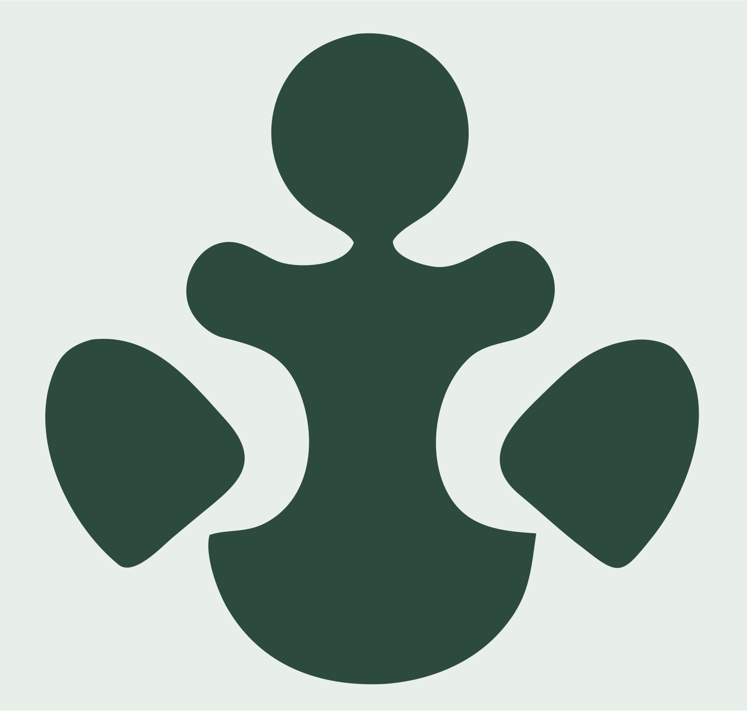 Anchor Figure Silhouette Mark #e8efe9/#2d4a3e