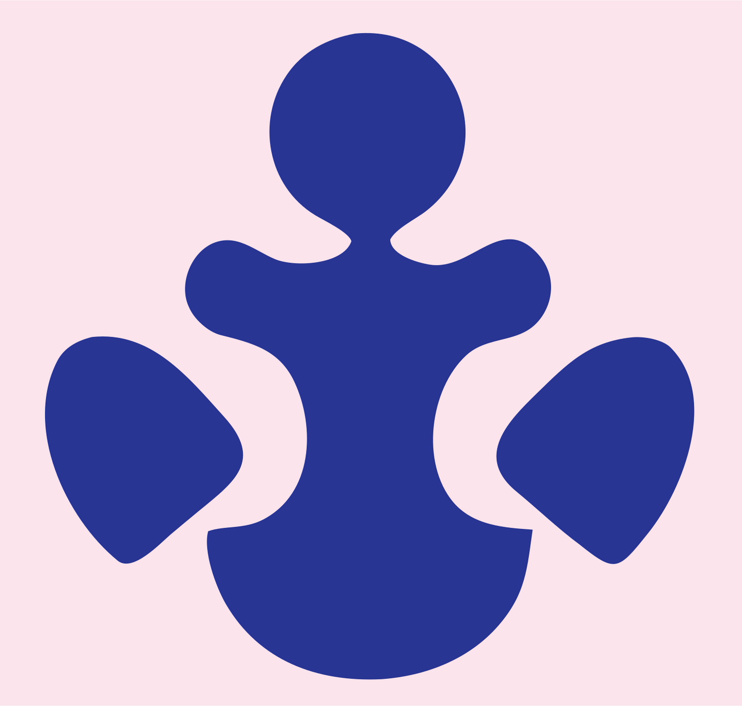 Anchor Figure Silhouette Mark #fce4ec/#283593
