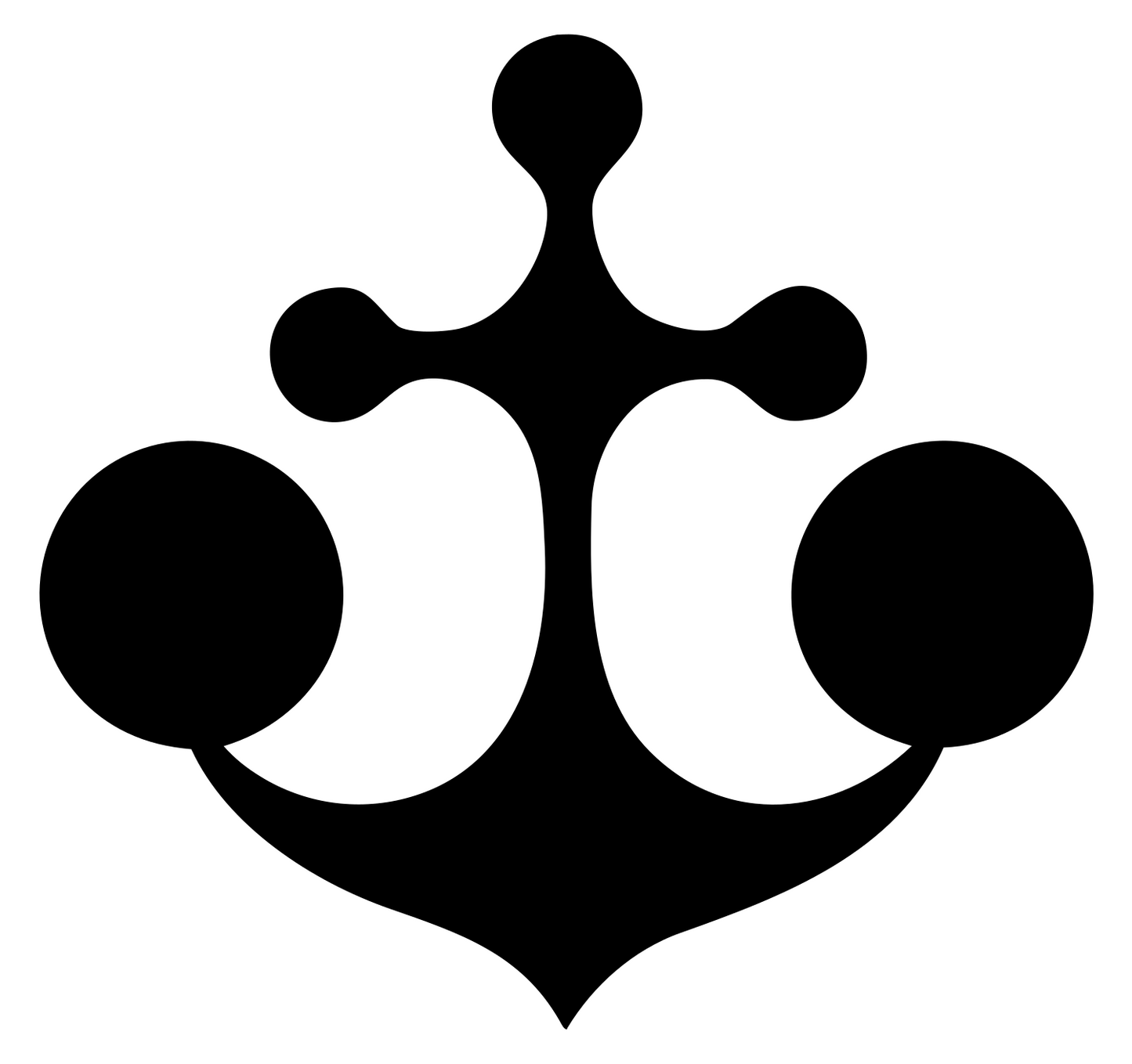 Orb Anchor Silhouette Crest #ffffff/#000000