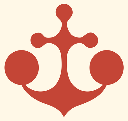 Orb Anchor Silhouette Crest #fff8e7/#c44536