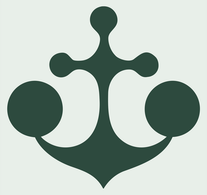 Orb Anchor Silhouette Crest #e8efe9/#2d4a3e