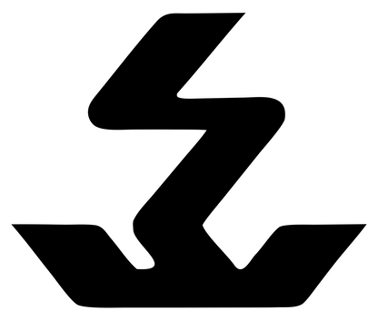 Lightning Anchor Bolt Icon #ffffff/#000000