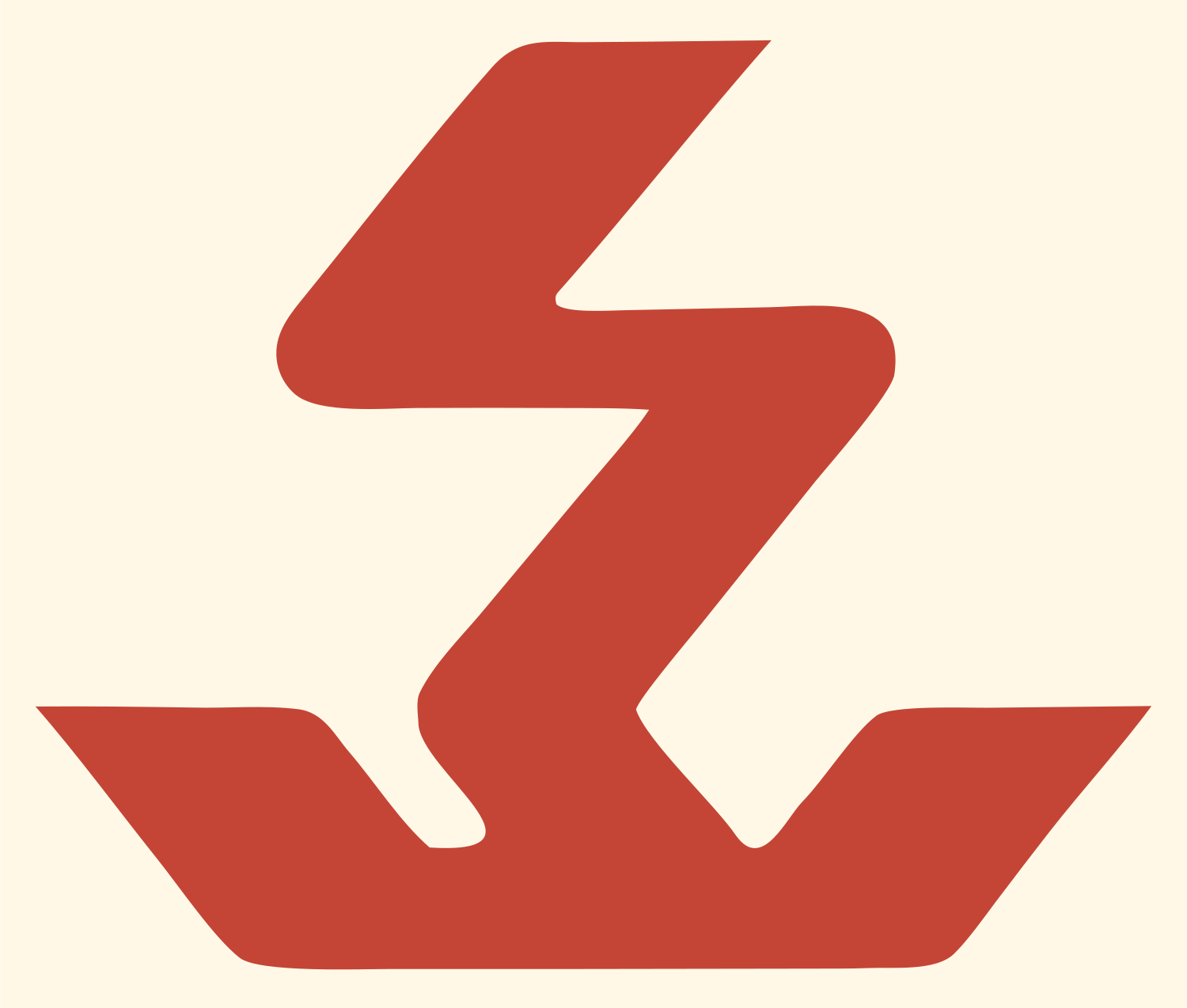 Lightning Anchor Bolt Icon #fff8e7/#c44536