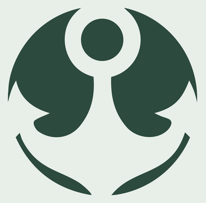 Negative Space Anchor Wing Badge #e8efe9/#2d4a3e