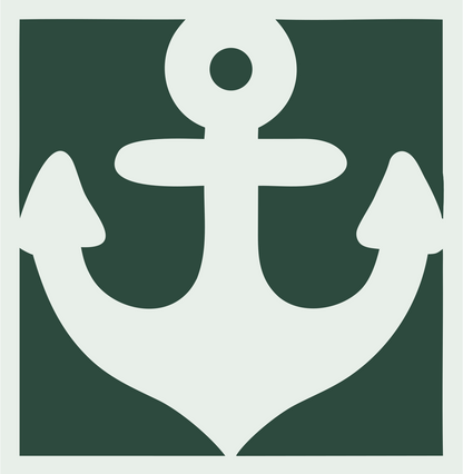 Negative Space Anchor Block Icon #e8efe9/#2d4a3e