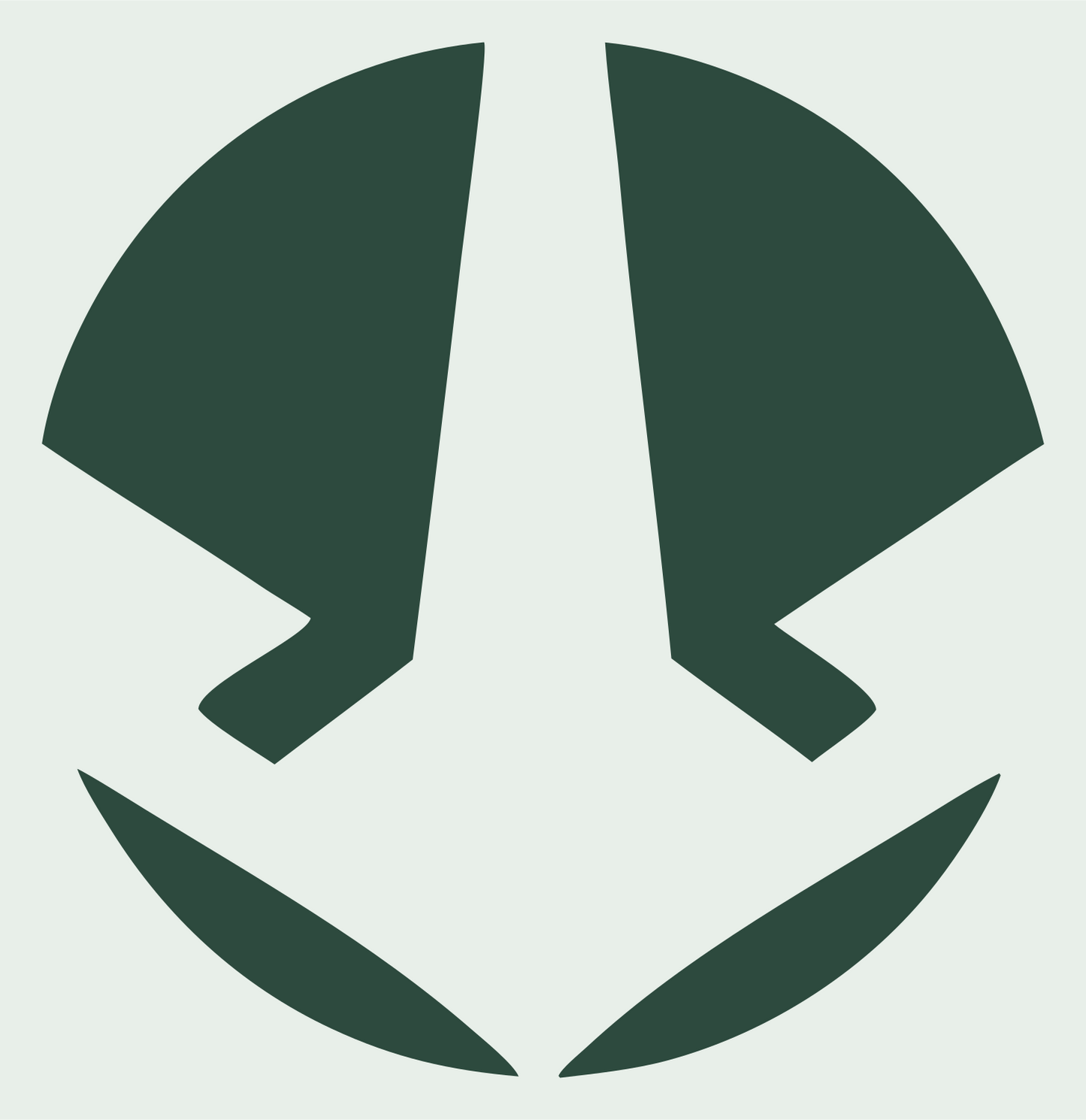 Negative Space Anchor Circle Crest #e8efe9/#2d4a3e