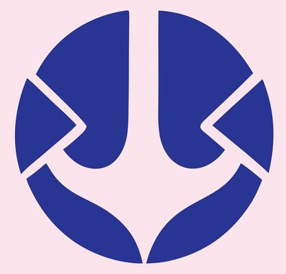 Negative Space Anchor Segmented Mark #fce4ec/#283593