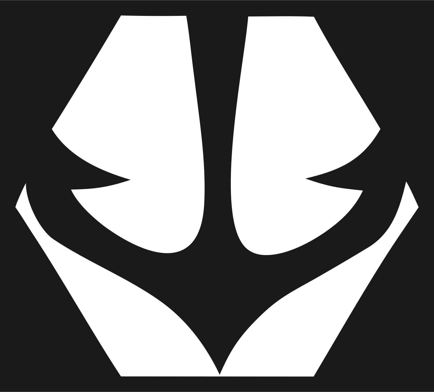 Negative Space Anchor Split Emblem #1a1a1a/#ffffff