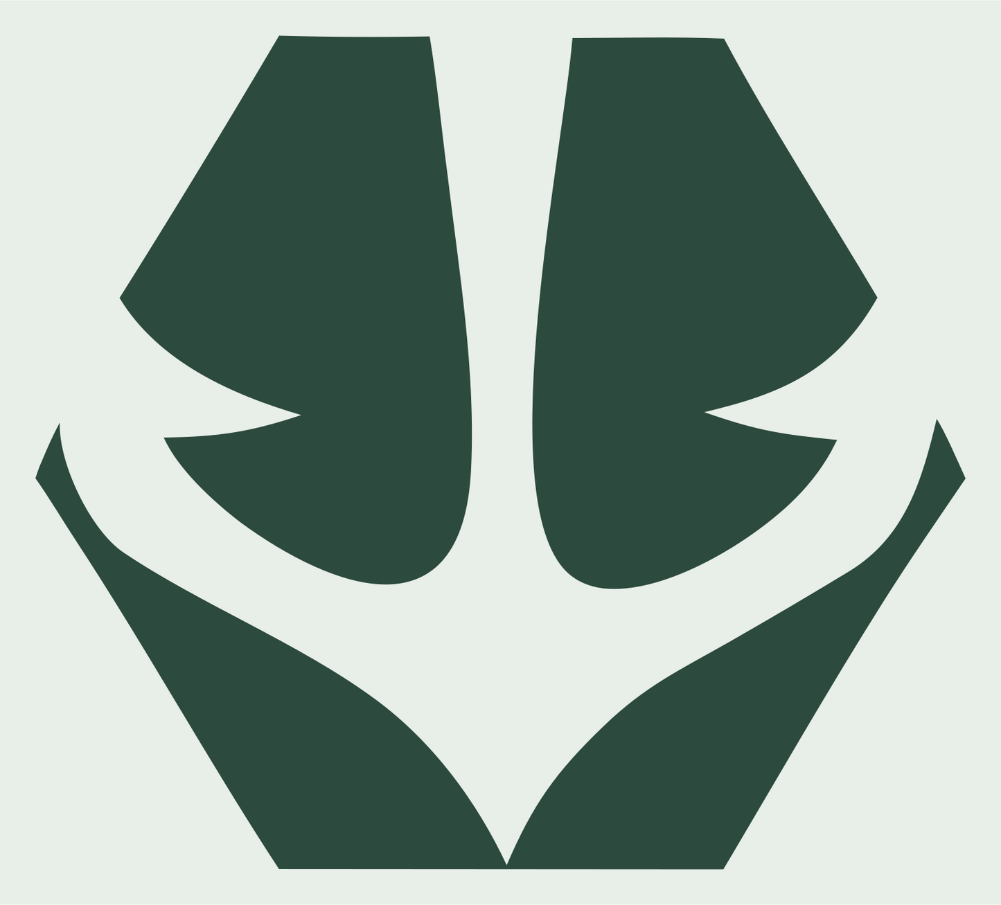 Negative Space Anchor Split Emblem #e8efe9/#2d4a3e