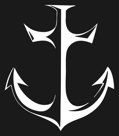 Heavy Anchor Tribal Mark #1a1a1a/#ffffff