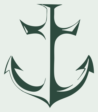 Heavy Anchor Tribal Mark #e8efe9/#2d4a3e