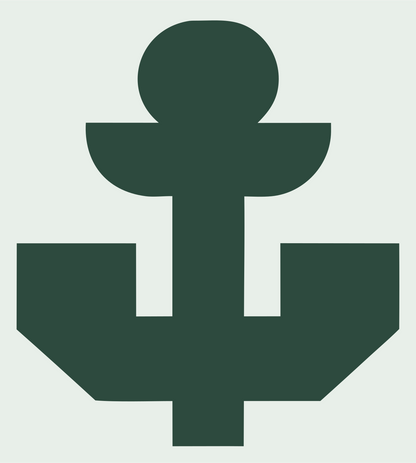 Chunky Anchor Pixel Crest #e8efe9/#2d4a3e