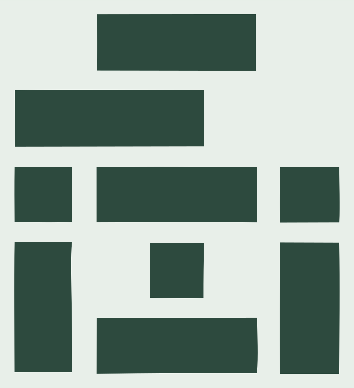 Anchor Block Grid Badge #e8efe9/#2d4a3e
